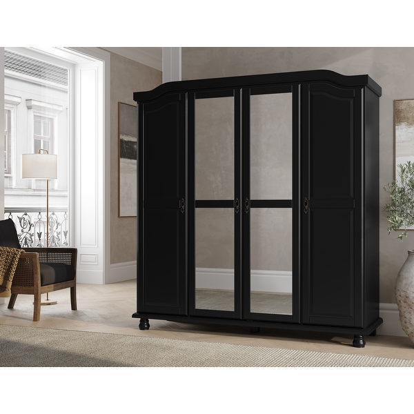 Palace Imports 100 Solid Wood Set of 4 Small Shelves for Kyle Wardrobe Armoires On Sale Bed Bath Beyond 35931979
